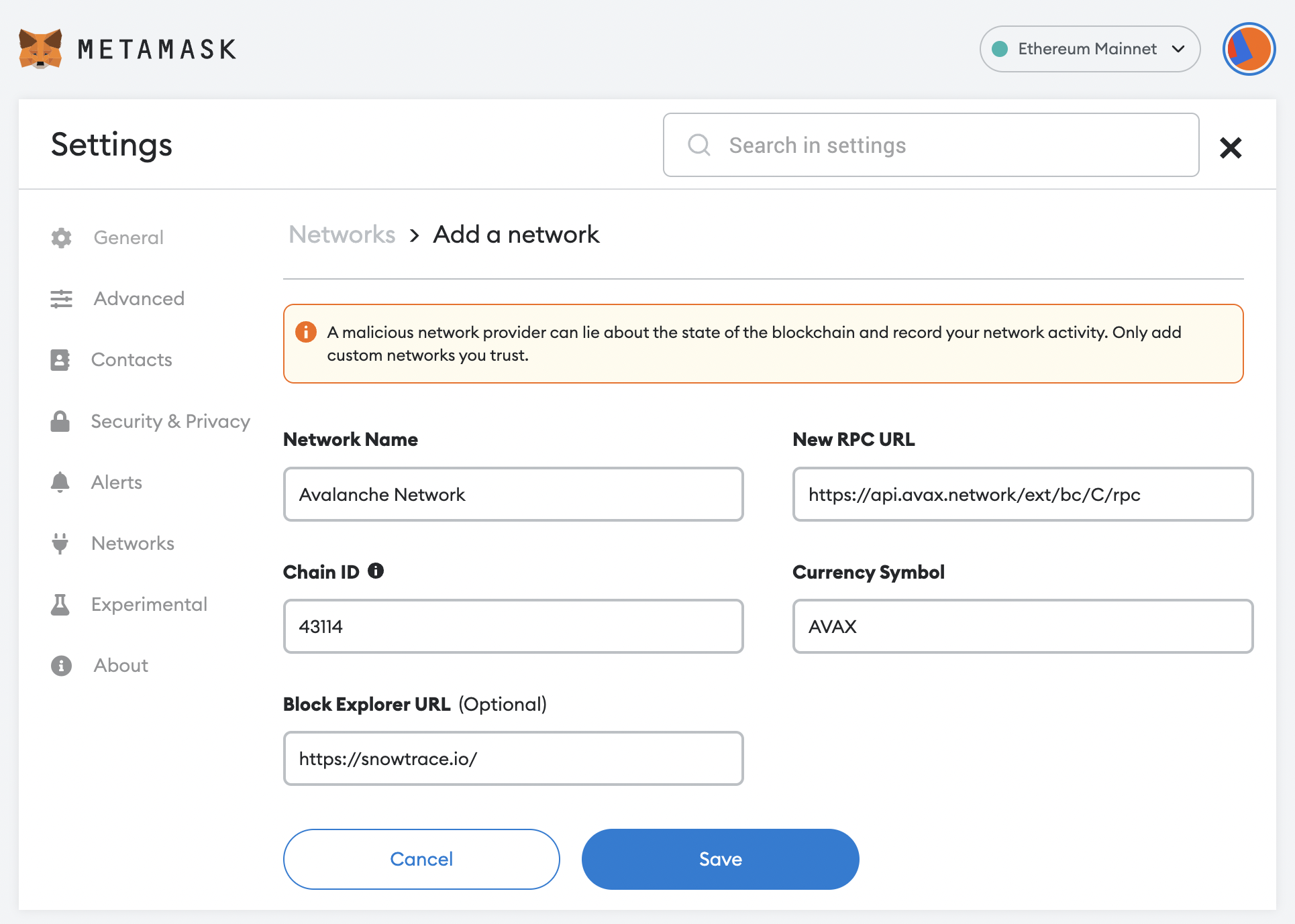 如何将Avalanche 添加到MetaMask | Bybit Learn