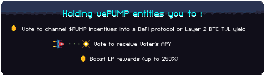 What holding vePUMP entitles you to.