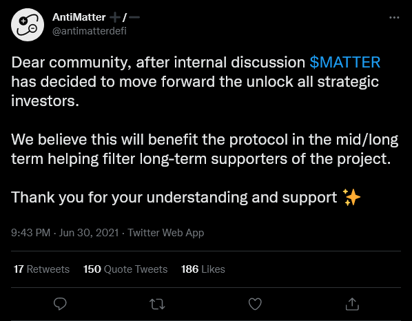 antimatter finance controversy