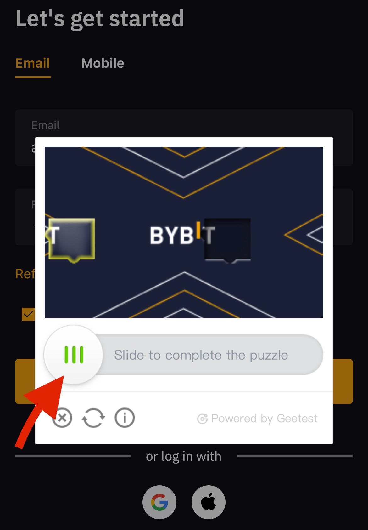 Bybit slider (mobile)