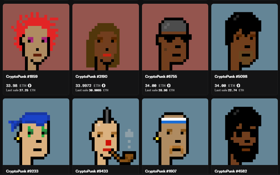 Коллекция CryptoPunks
