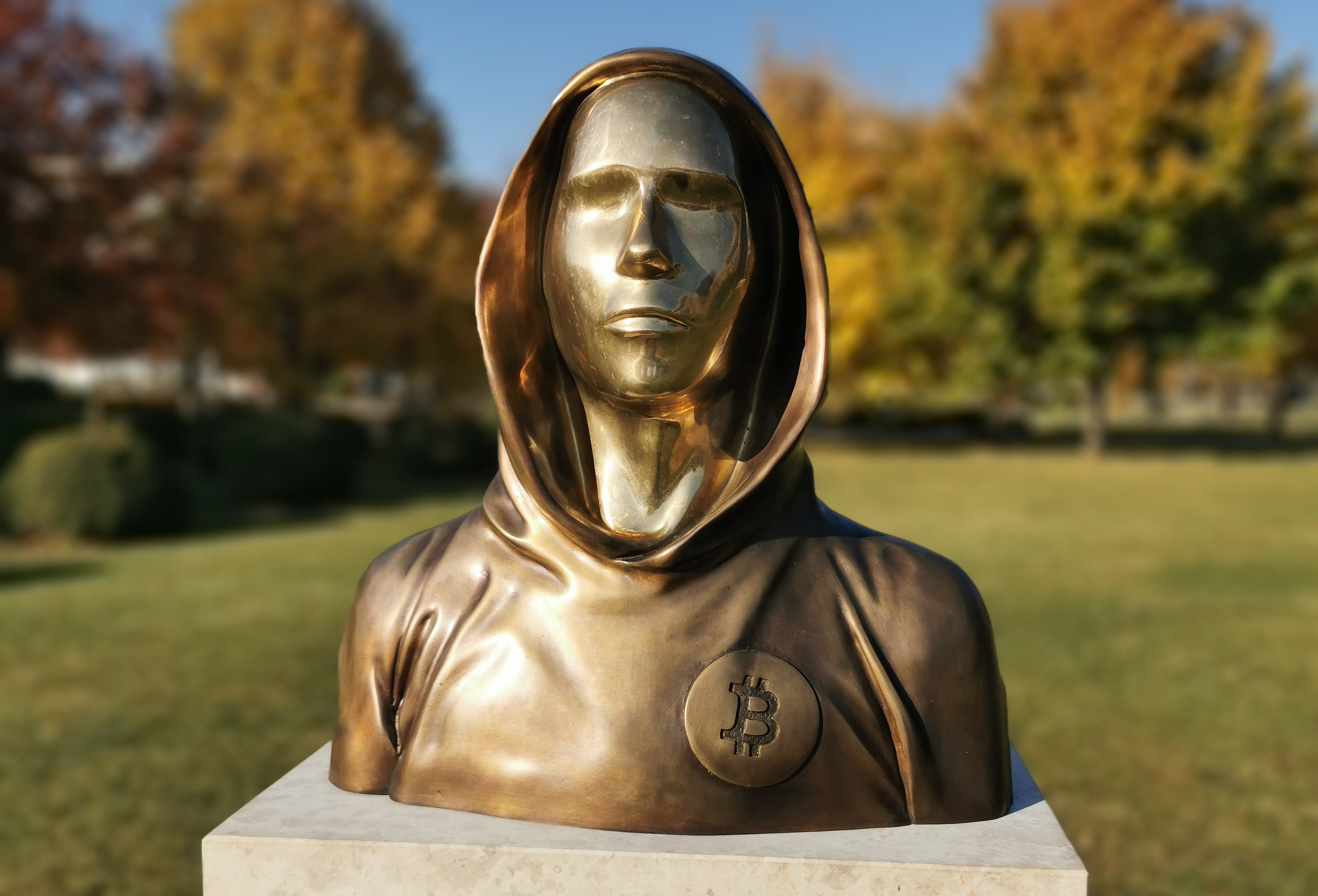 Статуя Сатоши Накамото в Будапеште, Венгрия