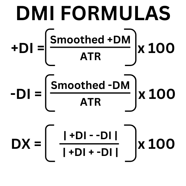 The three DMI formulas.