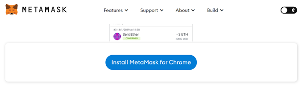 Installing MetaMask for Chrome