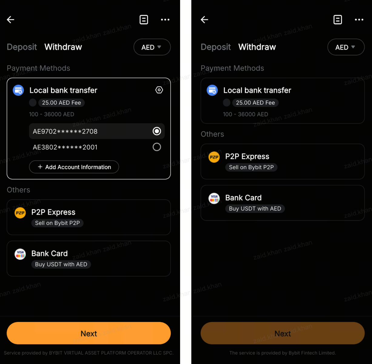 How to deposit and withdraw AED on Bybit via Local bank transfer | Bybit  Learn