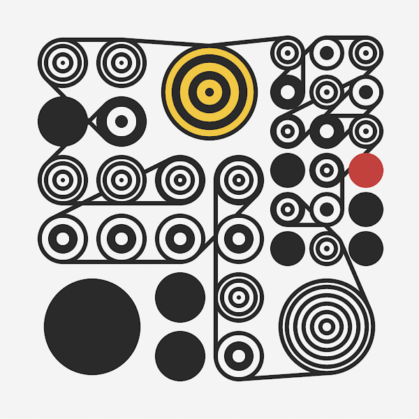 Dmitri Cherniak "Ringers #109" — an image of spirals and dots