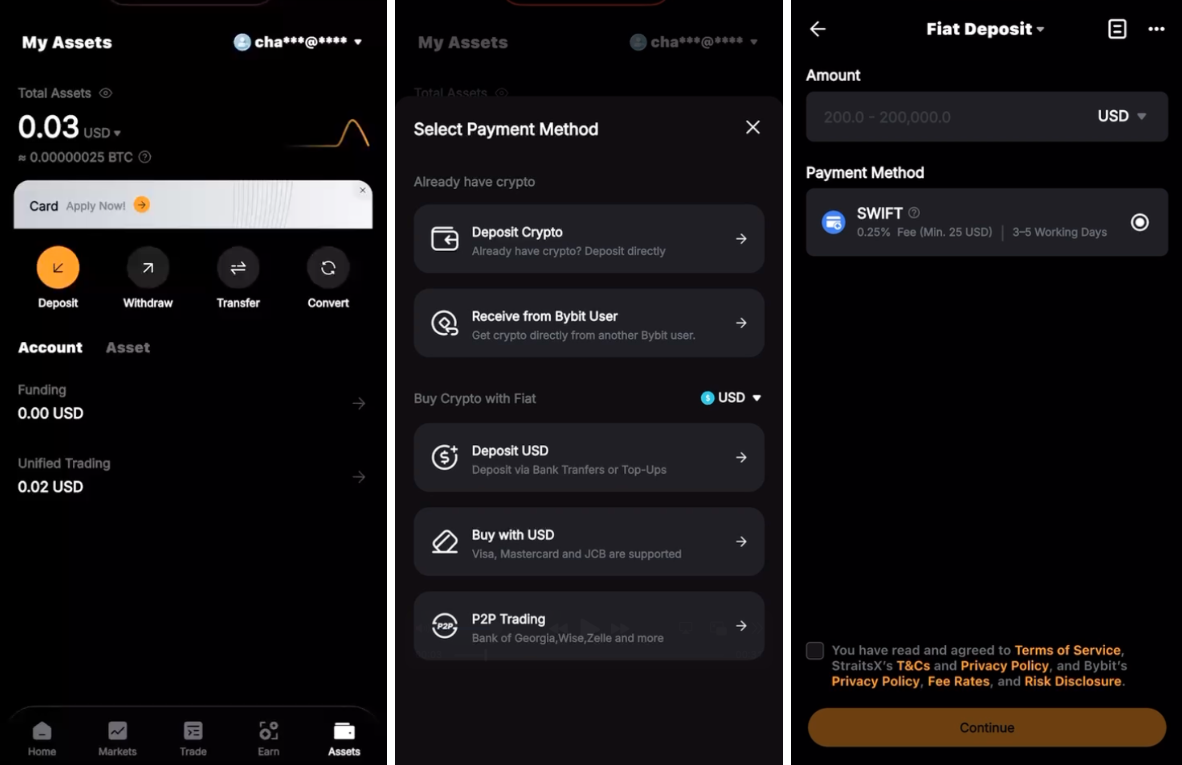 如何在Bybit 通过SWIFT (StraitsX) 进行美元充值与提币| Bybit Learn