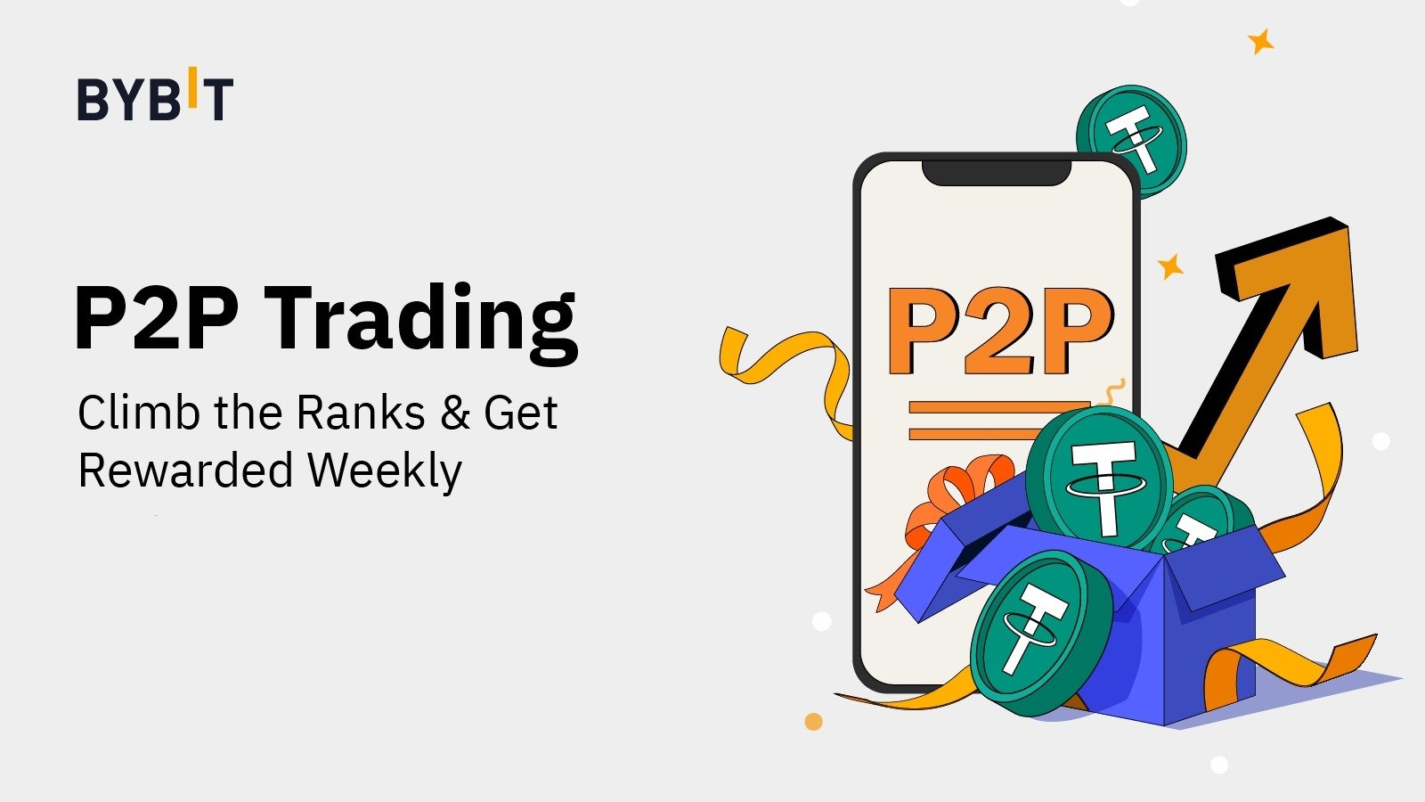 Earn weekly incentives through P2P trading on Bybit.