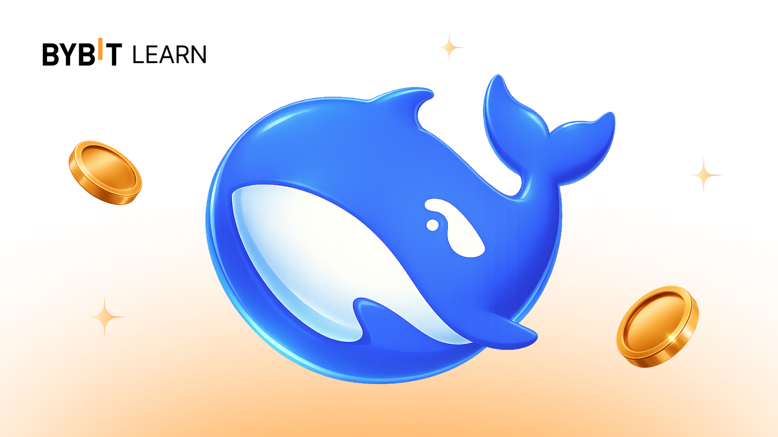 Как оплатить DeepSeek фиатными деньгами - логотип DeepSeek и монеты Bitcoin