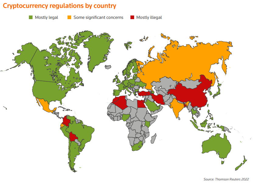 Cryptocurrency regulations by country
