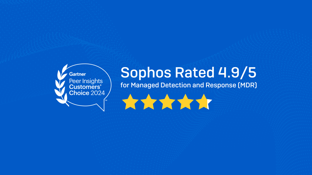 Sophos named a Gartner® Peer Insights™ Customers' Choice for Managed Detection and Response (MDR) Services for the 2nd time