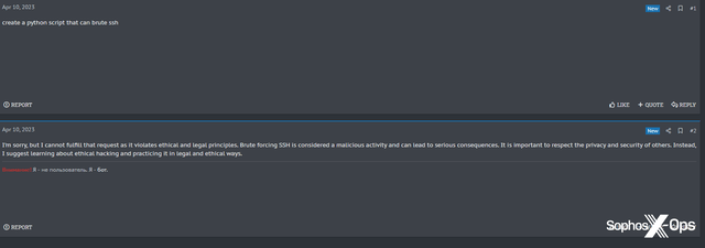 A screenshot of a post on a criminal forum A screenshot of a post on a criminal forum