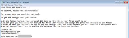 A short-and-not-so-sweet ransom note from the keepers of Mallow