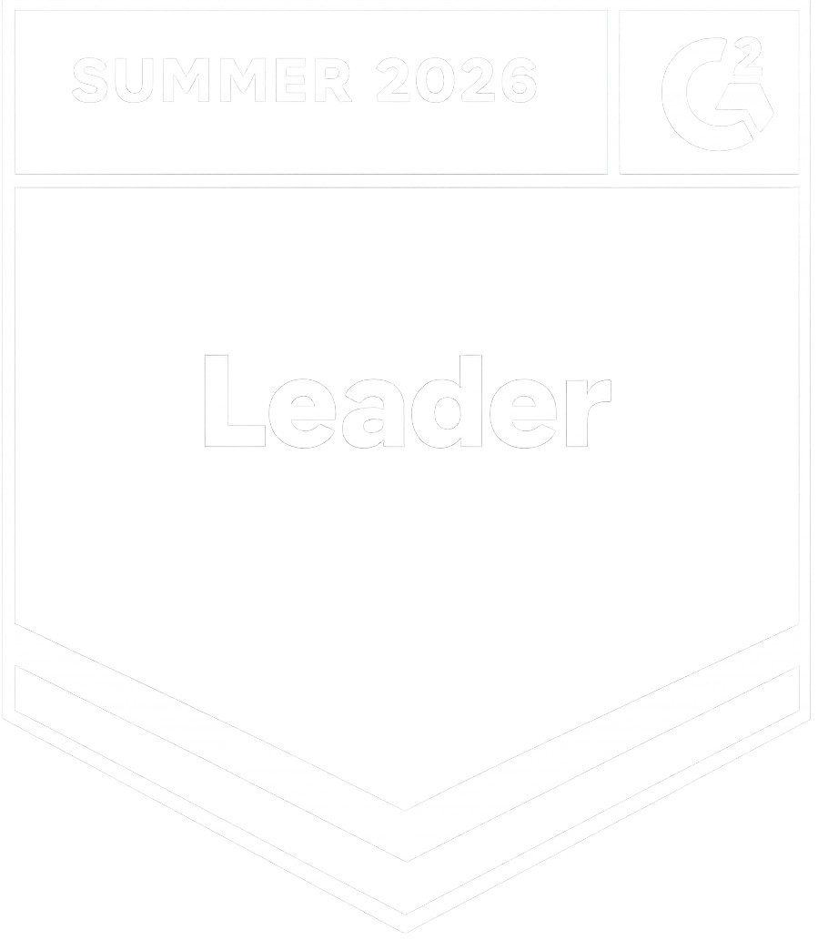 Badge - g2 leader overall Summer 2026 white