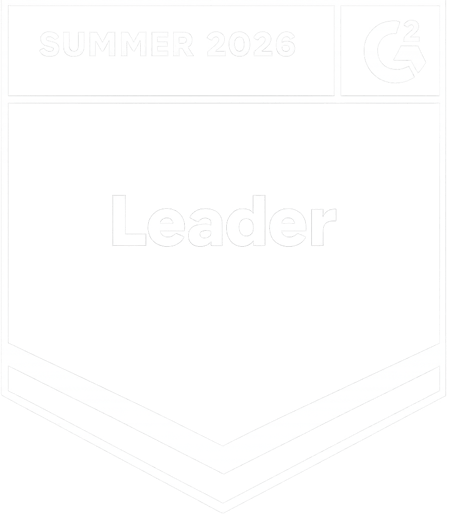 Badge - g2 leader overall Summer 2026 white Badge - g2 leader overall Summer 2026 white
