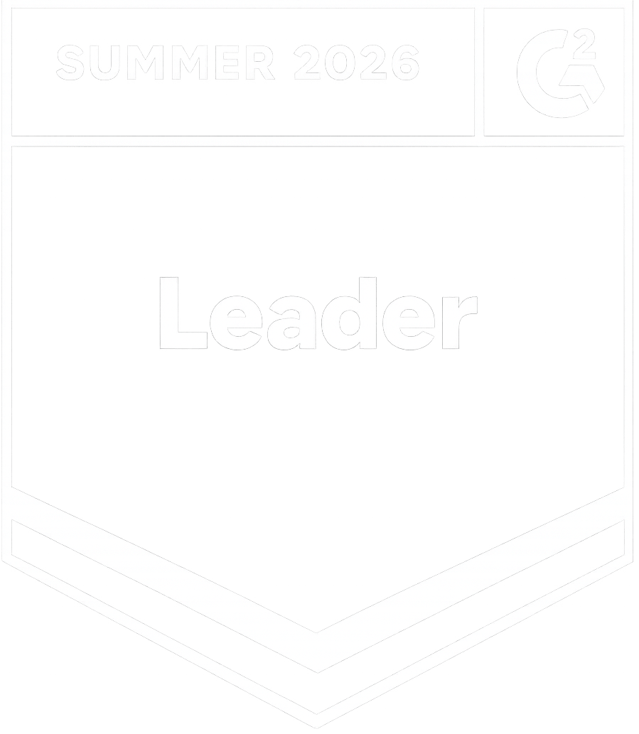 Badge - g2 leader overall Summer 2026 white Badge - g2 leader overall Summer 2026 white
