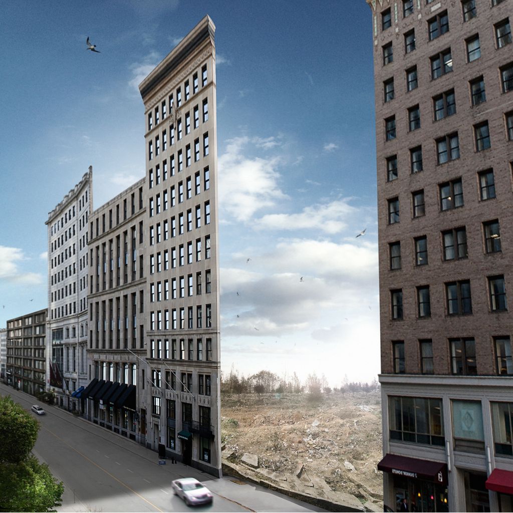 Fake building, just a facade Fake building, just a facade