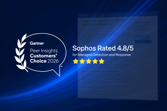 Sophos Named a 2026 Gartner® Peer Insights™ Customers’ Choice for Managed Detection and Response Sophos Named a 2026 Gartner® Peer Insights™ Customers’ Choice for Managed Detection and Response