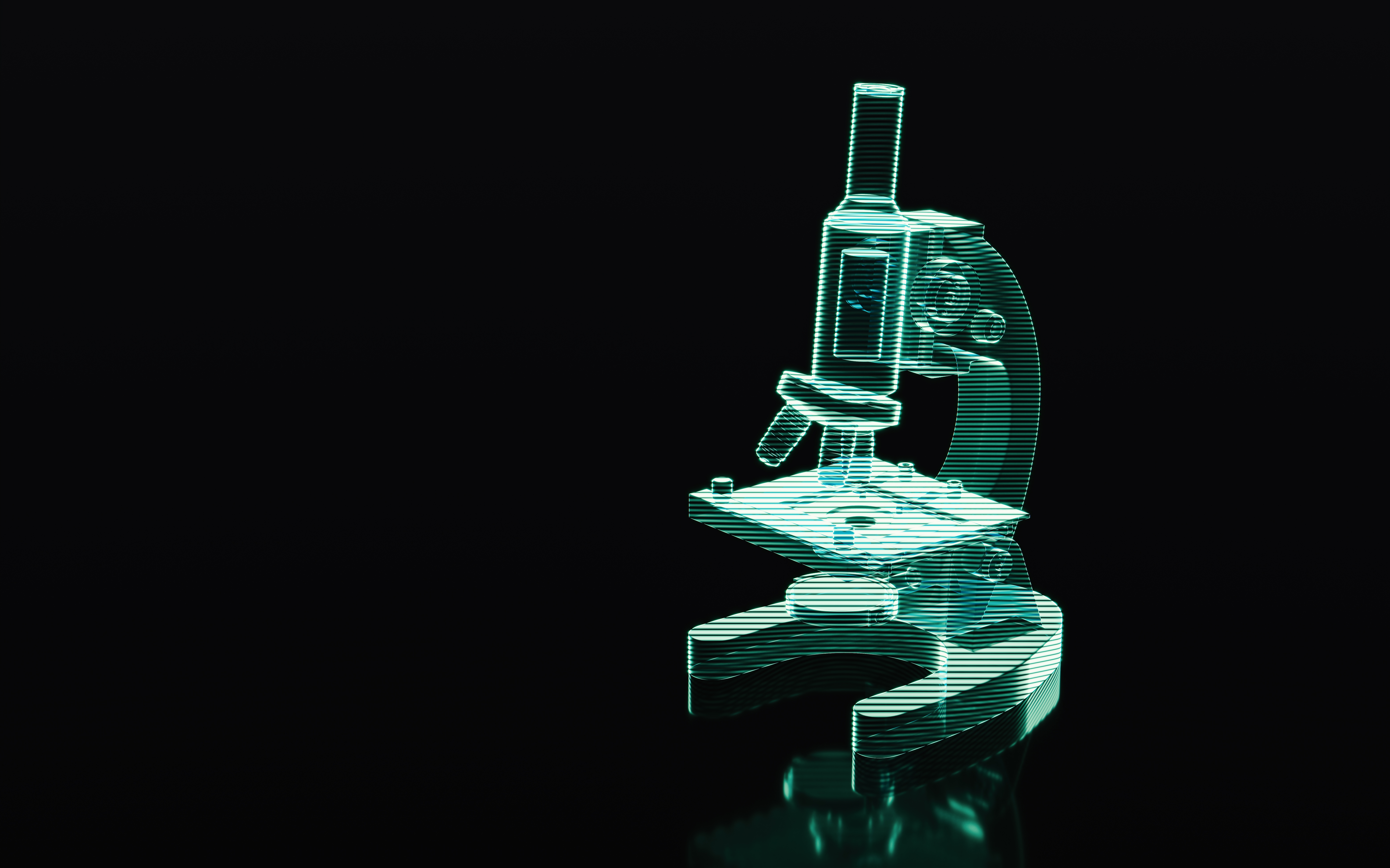 Holographic,Image,Of,Microscope,,Futuristic,Element,,3d,Rendering.,Computer,Digital