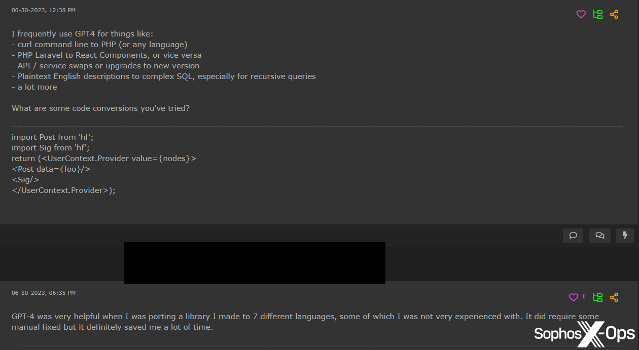 A screenshot of a post on a criminal forum