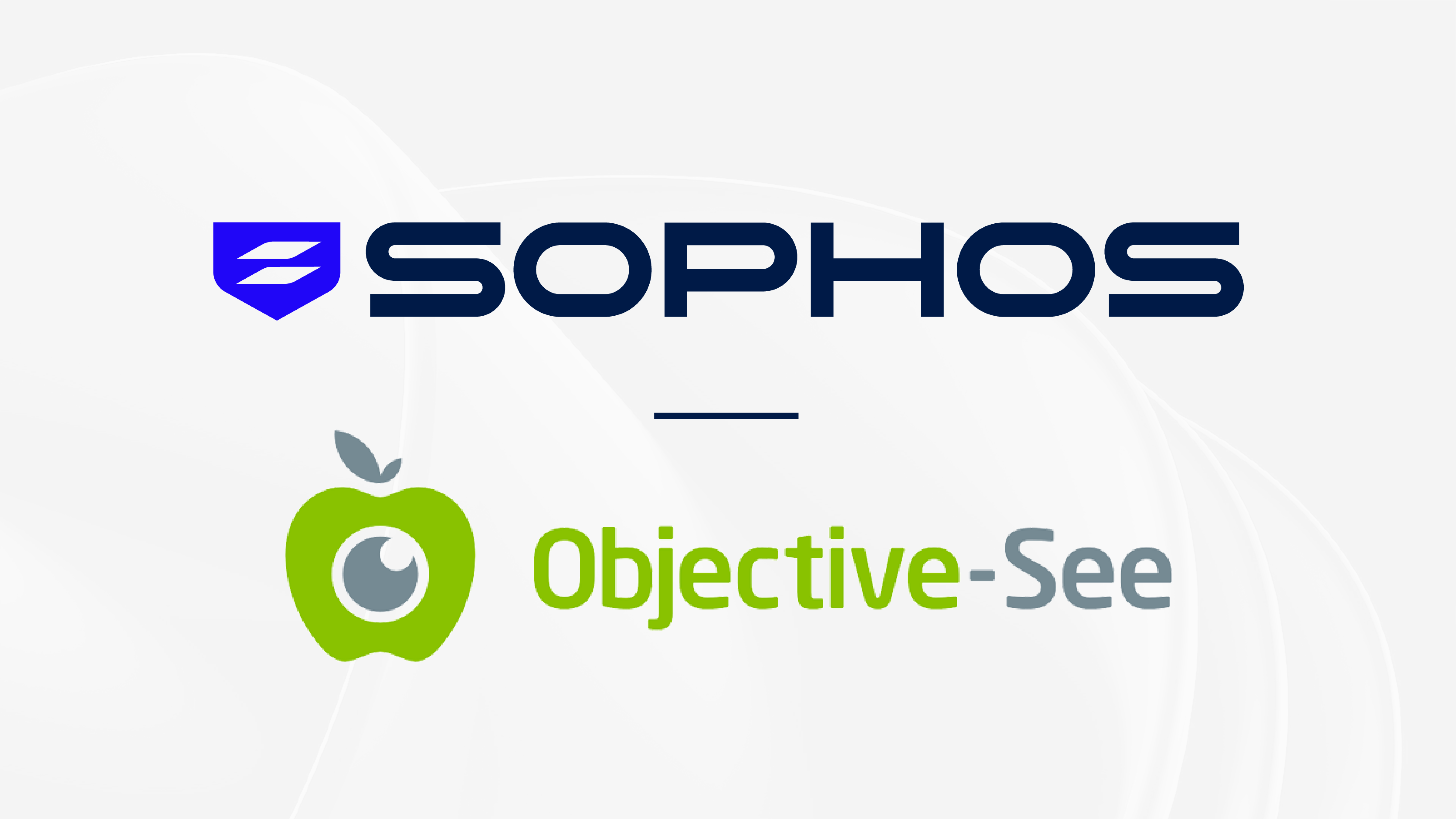 An image displaying Sophos' and Objective-See's logos side by side.
