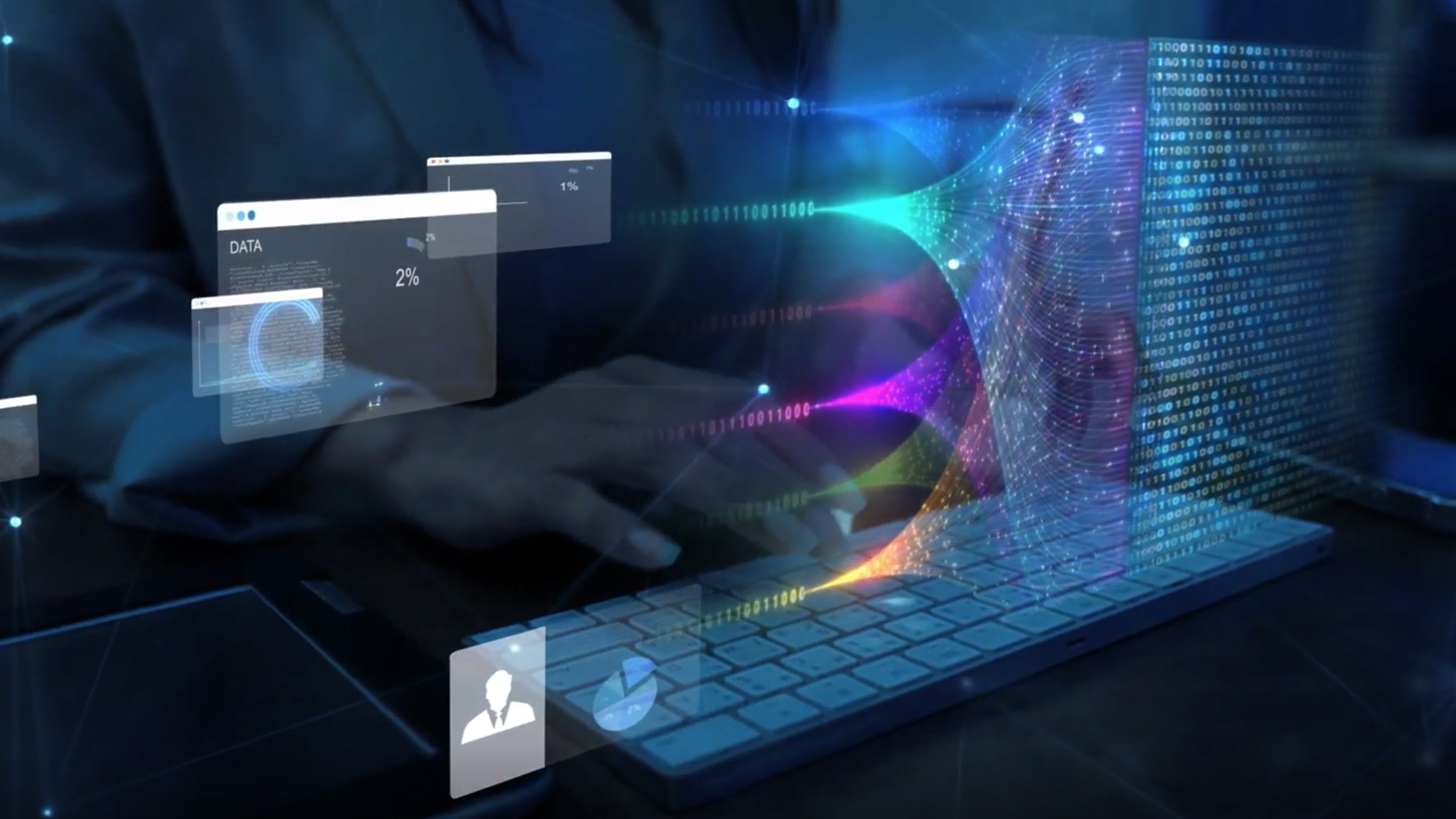 Managed Detection and Response - Hero Banner with stat blocks - video