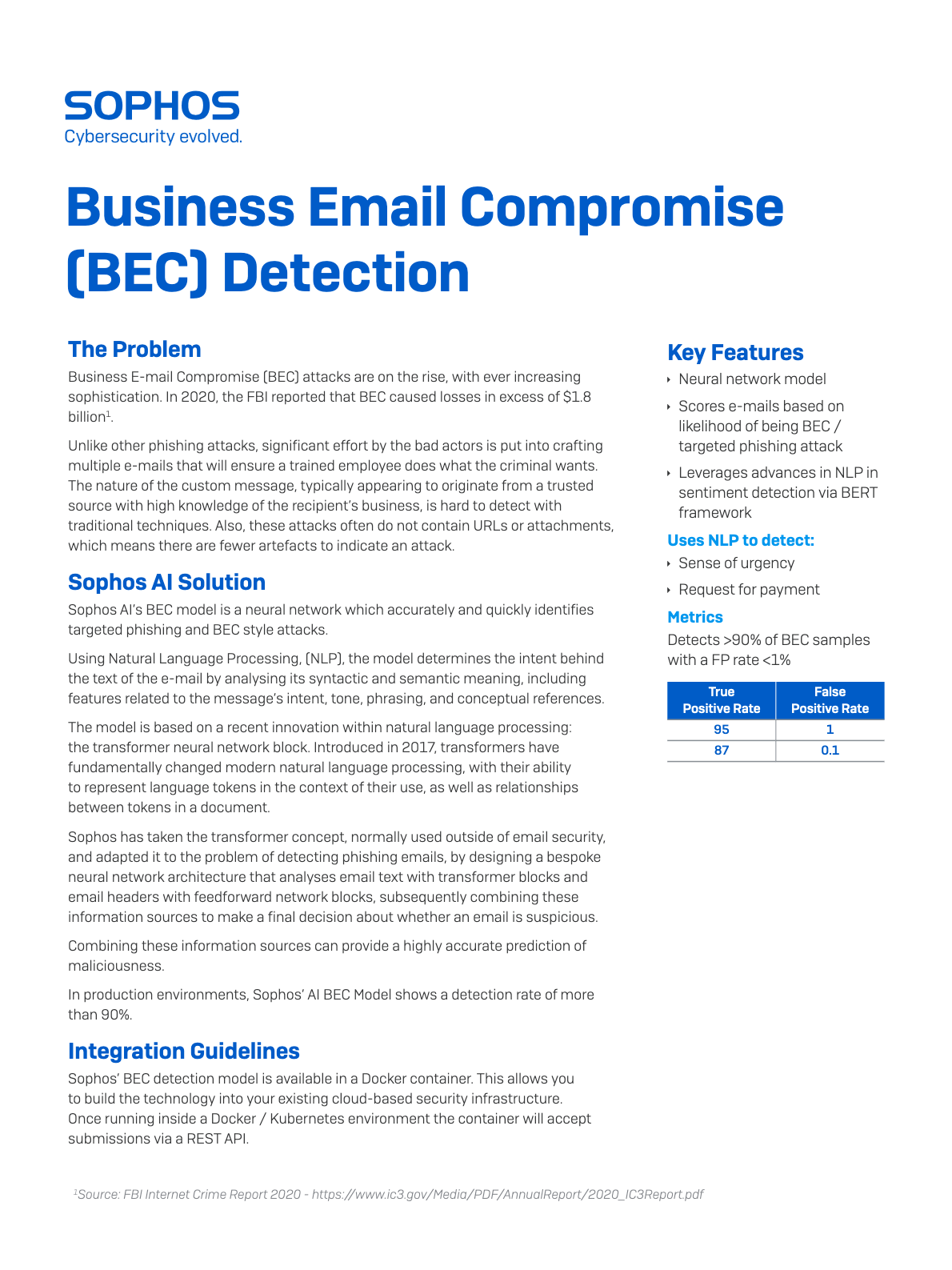 Sophos BEC Detection