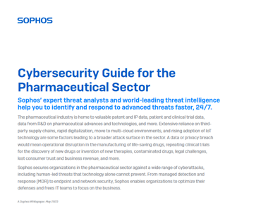 sophos-cybersecurity-guide-for-the-pharmaceutical-sector sophos-cybersecurity-guide-for-the-pharmaceutical-sector