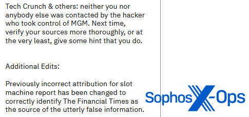 A screenshot from a ransomware leak site