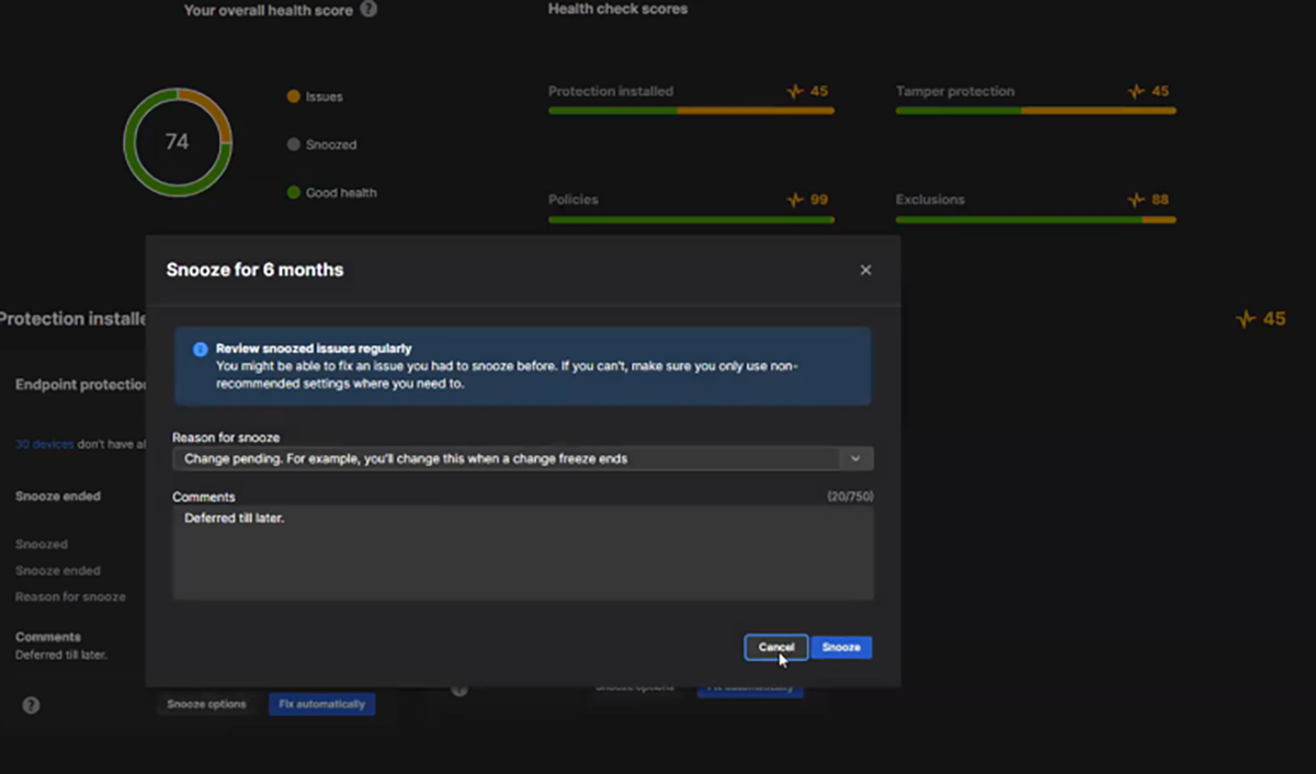Sophos Account Health Check