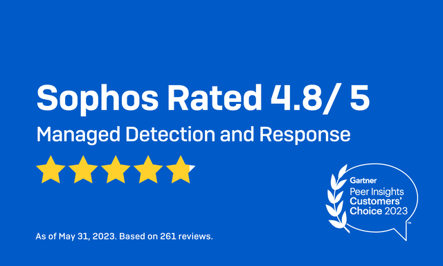 Sophos es elegida por los clientes para la detección y respuesta gestionadas (MDR) en el informe inaugural Gartner® Voice of the Customer Peer Insights™ Report Sophos es elegida por los clientes para la detección y respuesta gestionadas (MDR) en el informe inaugural Gartner® Voice of the Customer Peer Insights™ Report