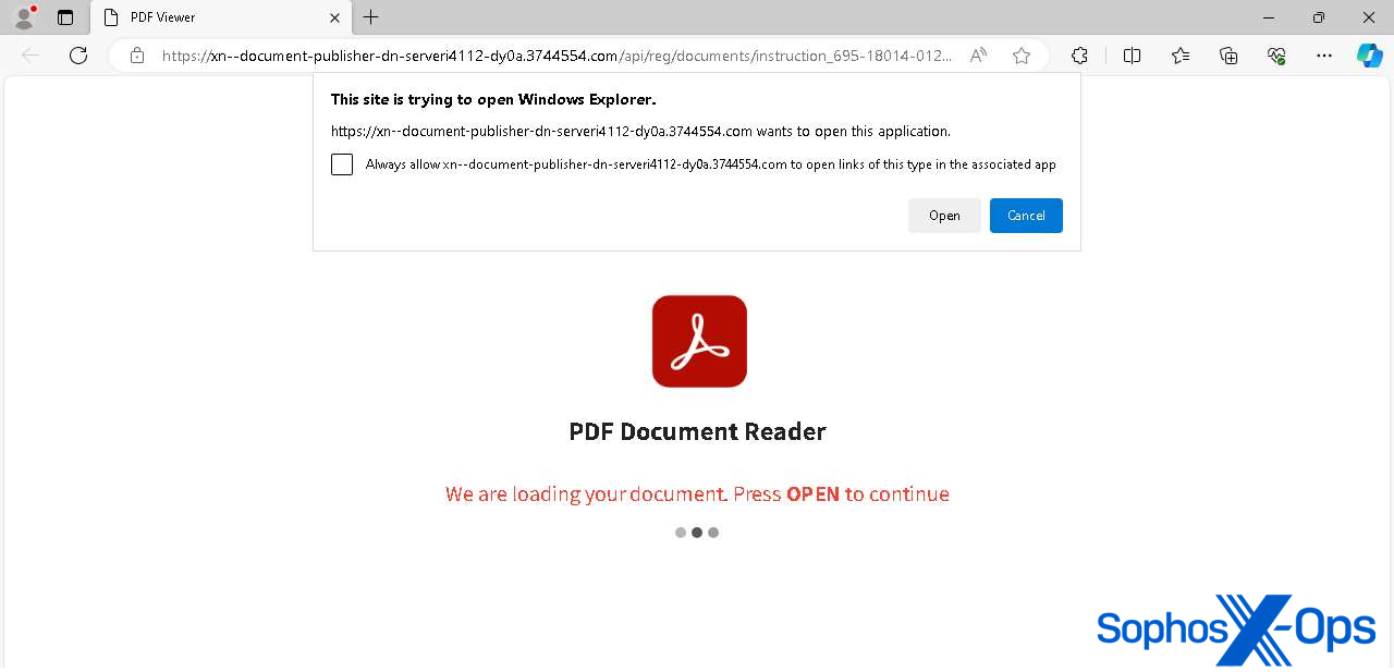 el usuario está intentando cargar un PDF