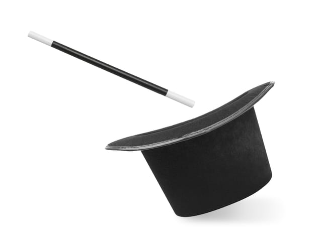 Magic,Wand,And,Top,Hat,Isolated,On,White.,Magician,Trick Magic,Wand,And,Top,Hat,Isolated,On,White.,Magician,Trick