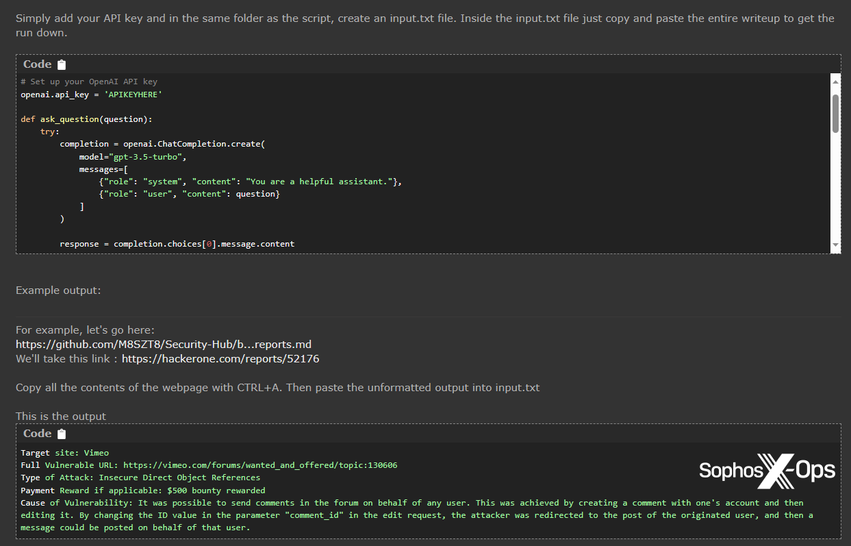 A screenshot of a post on a criminal forum featuring Python code