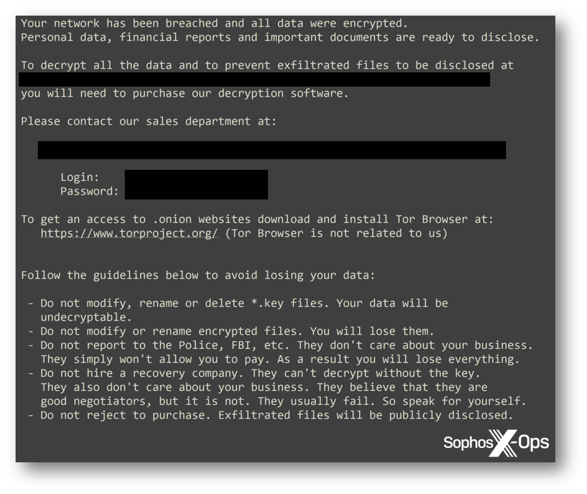 A screenshot of a ransom note from Hive