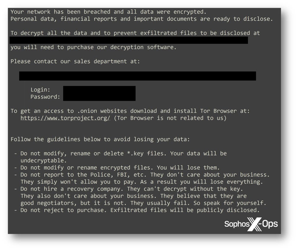 A screenshot of a ransom note from Hive A screenshot of a ransom note from Hive