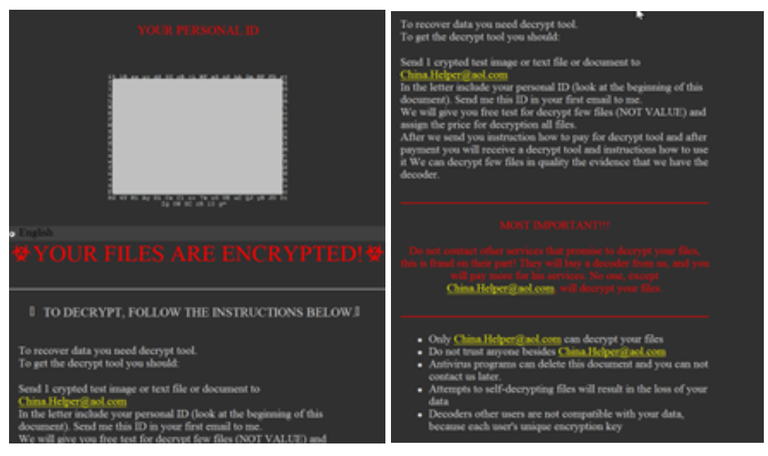 A longer ransom note, this time from the keepers of GlobeImposter