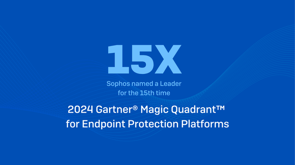 Sophos named a Leader in the 2024 Gartner®️ Magic Quadrant™️ for Endpoint Protection Platforms Sophos named a Leader in the 2024 Gartner®️ Magic Quadrant™️ for Endpoint Protection Platforms