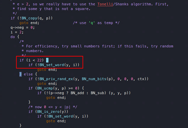 Seeking a value of y