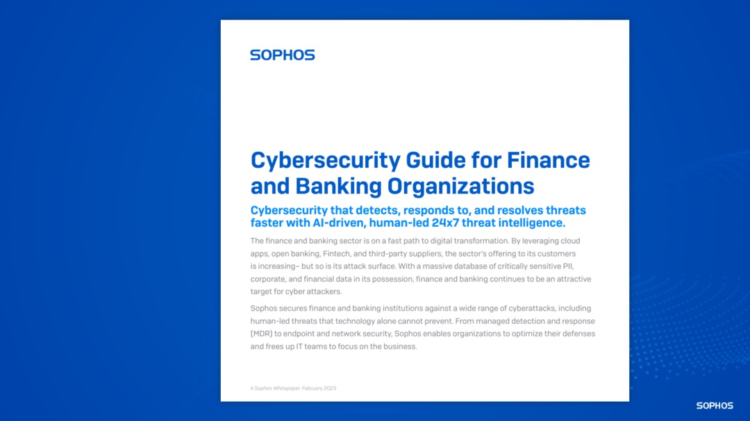 Cybersecurity Guide for Finance and Banking Organizations