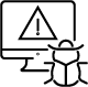Compromised software update icon Compromised software update icon