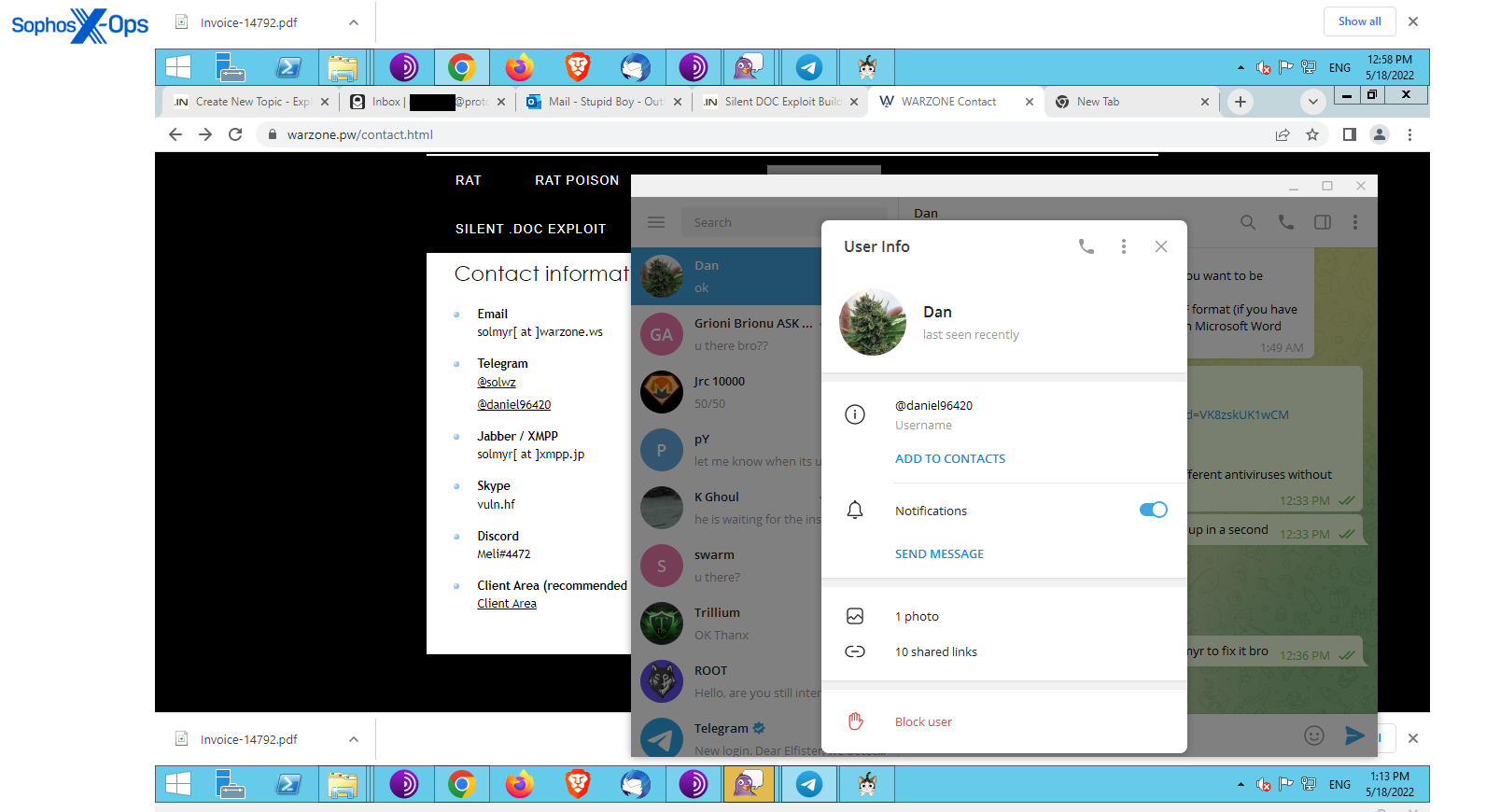 A screenshot of a user's desktop