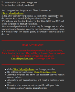 ...and then it delivers a familiar ransom note.