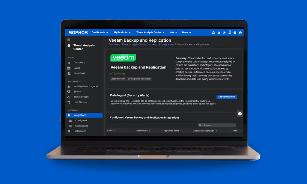 Sophos MDR and Sophos XDR Now Integrate with Veeam Sophos MDR and Sophos XDR Now Integrate with Veeam