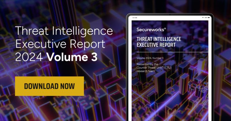 Threat Intelligence Executive Report Vol. 2024 #3 | Sophos