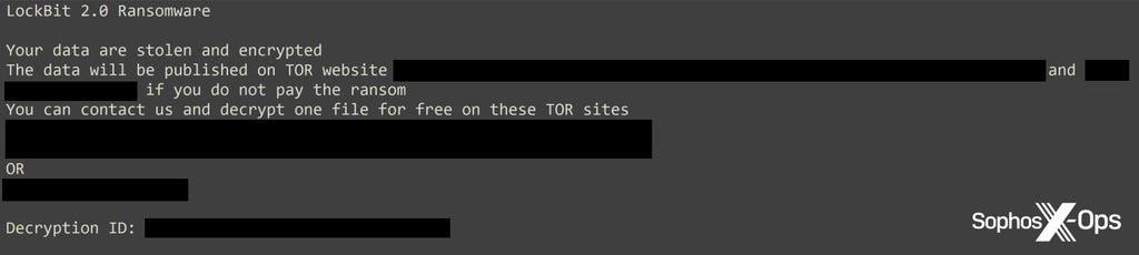 A screenshot of a ransom note from LockBit A screenshot of a ransom note from LockBit