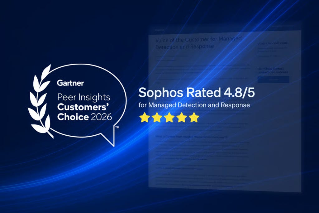 Sophos als „2026 Gartner® Peer Insights™ Customers’ Choice“ für Managed Detection and Response ausgezeichnet Sophos als „2026 Gartner® Peer Insights™ Customers’ Choice“ für Managed Detection and Response ausgezeichnet