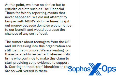 A screenshot from a ransomware leak site