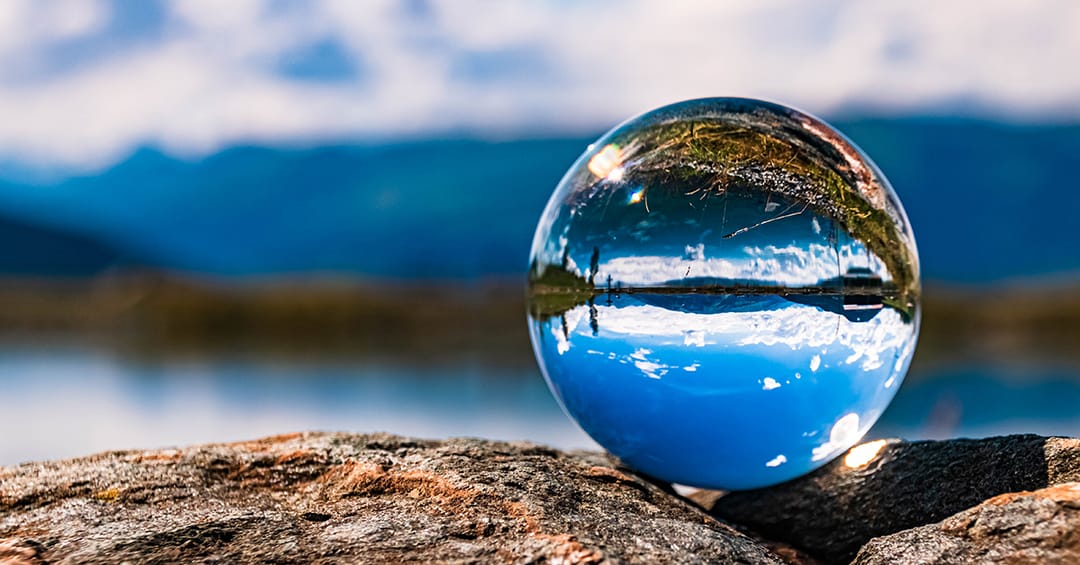 Crystal,Ball,Alpine,Landscape,Shot,At,The,Famous,Astberg,Summit,