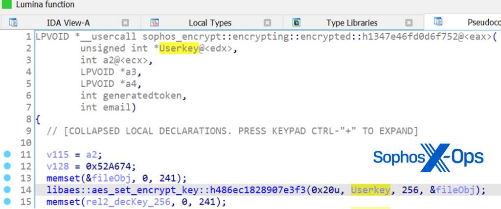 A list of folders and file extensions hard coded into the malware.